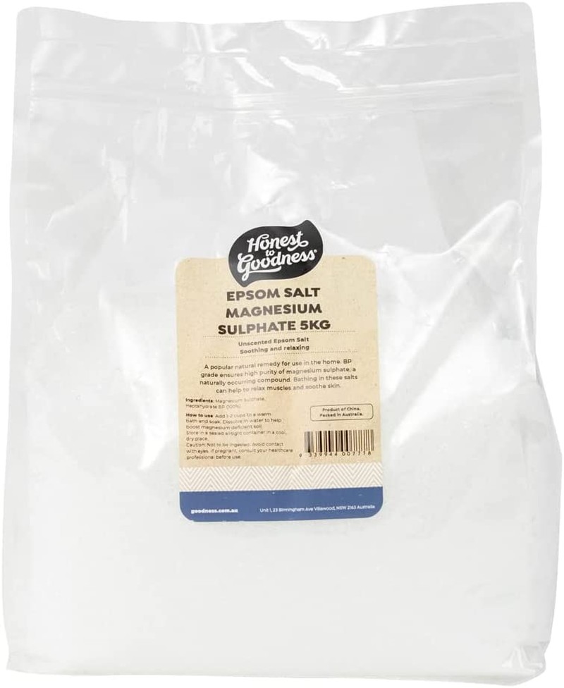 Honest to Goodness Epsom Salt, Magnesium Sulphate, 5Kg