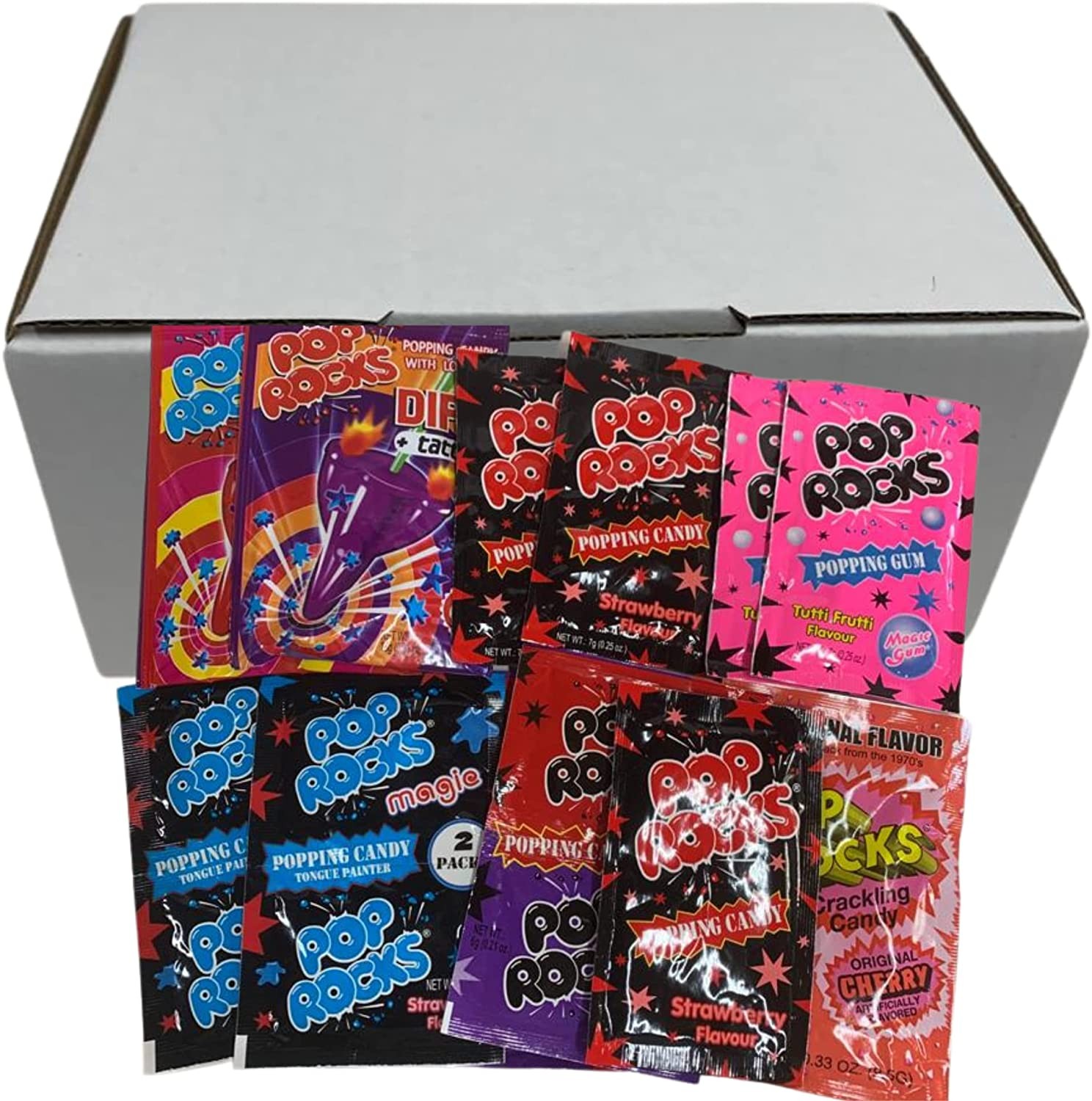 Pop Rocks Popping Candy Variety Pack – Bulk Value Pack of 12 Assorted Flavours – Boxed