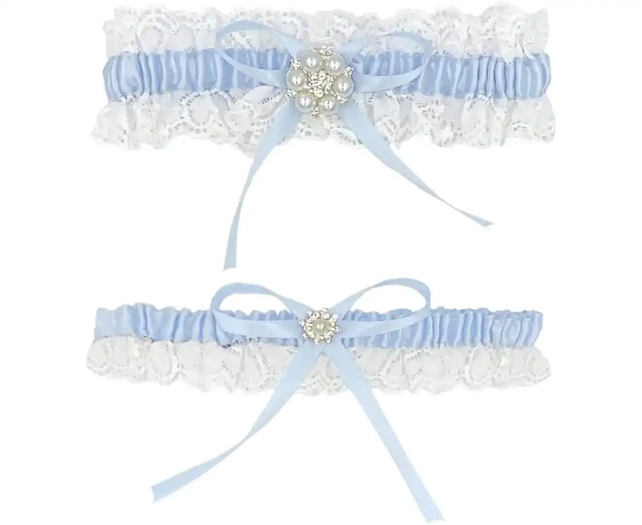 Blue Lace Garter Belt Set,Bridal Wedding Garter Gift for Bride- Something Blue