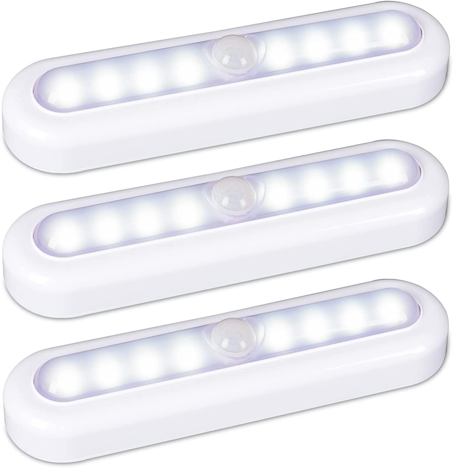 Motion Sensor Lights Indoor, STAR-SPANGLED High CRI Stick on Lights Battery Powered, Stair Lights Wireless, LED Wardrobe Cupboard Lights Battery Operated for under Cabinet, Closet (Cool White, 3 Pack)