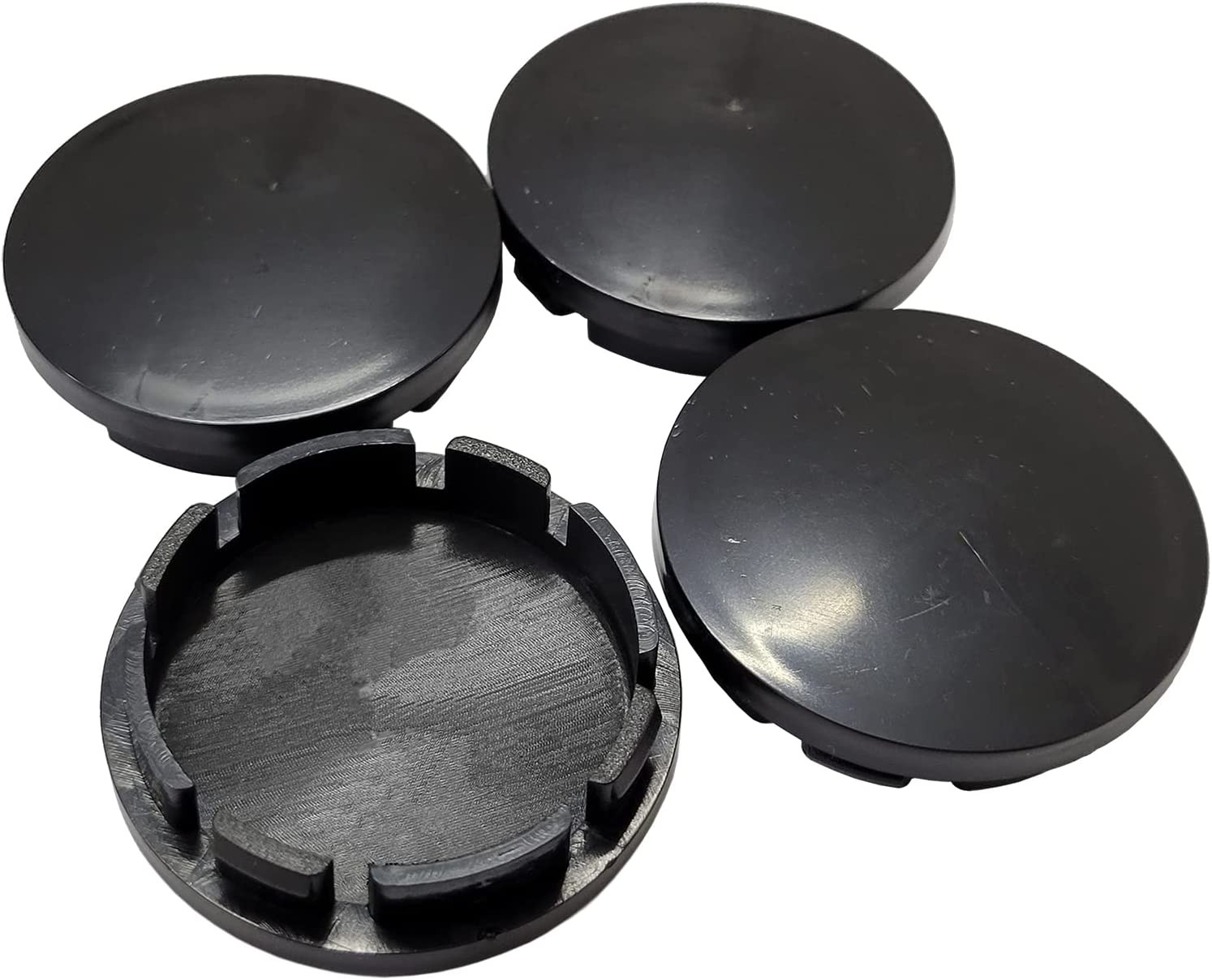 4X Car Auto ABS Wheel Center Caps Front and Rear Hub Covers 56Mm Outer Diameter for Vehicle Replacement Accessories (Black)