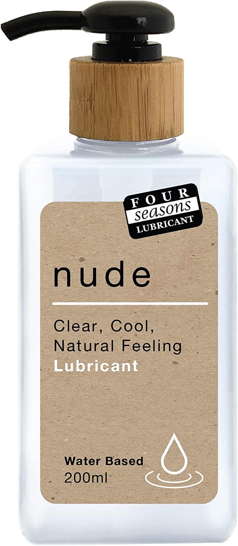 Four Seasons Nude Water Based Lubricant, 200 Milliliters