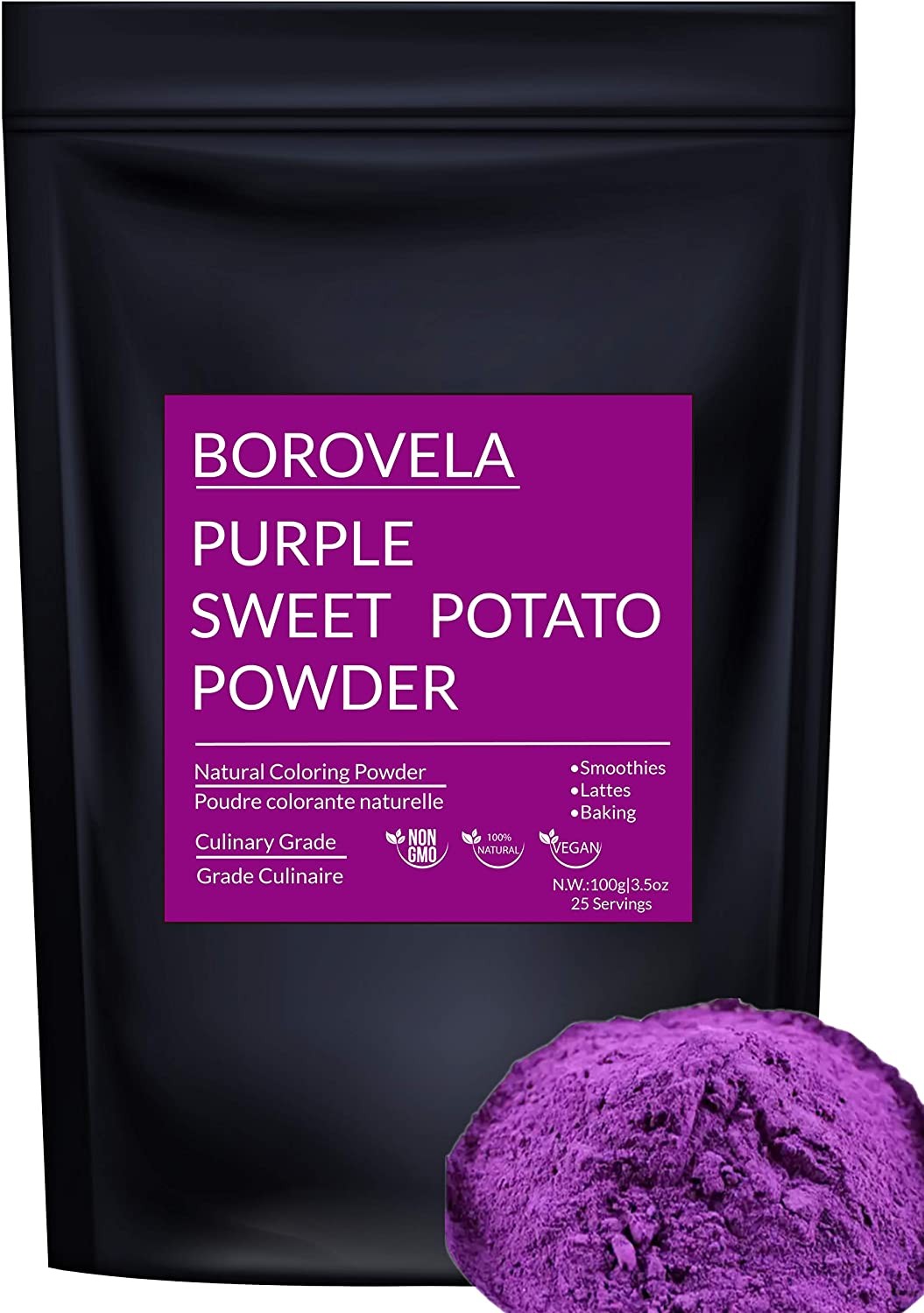 Purple Sweet Potato Powder Food Colouring Mix into Dessert Baking Smoothies 100G