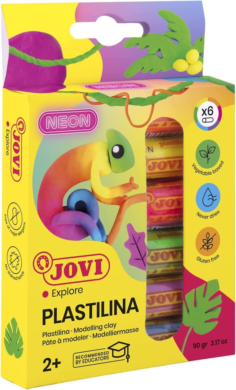 Jovi Plastilina Neon Colours 6Pk Plasticine