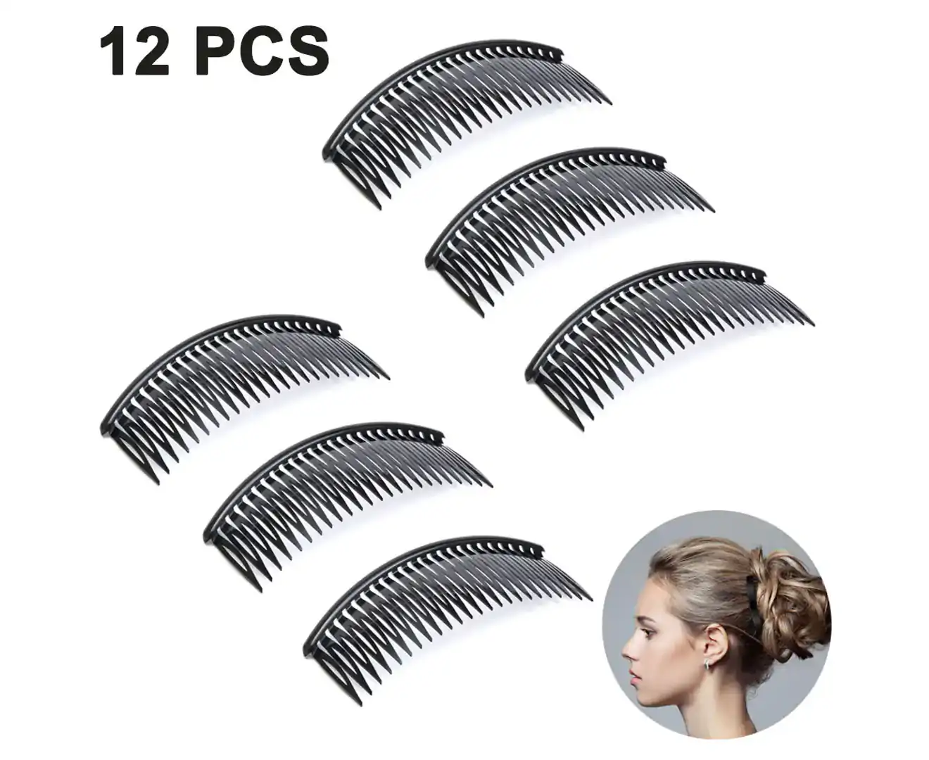 12Pcs Flexible Durable Hair Combs, Strong Hold Hair Clips for Women, No Slip Styling Girls Hair Accessories