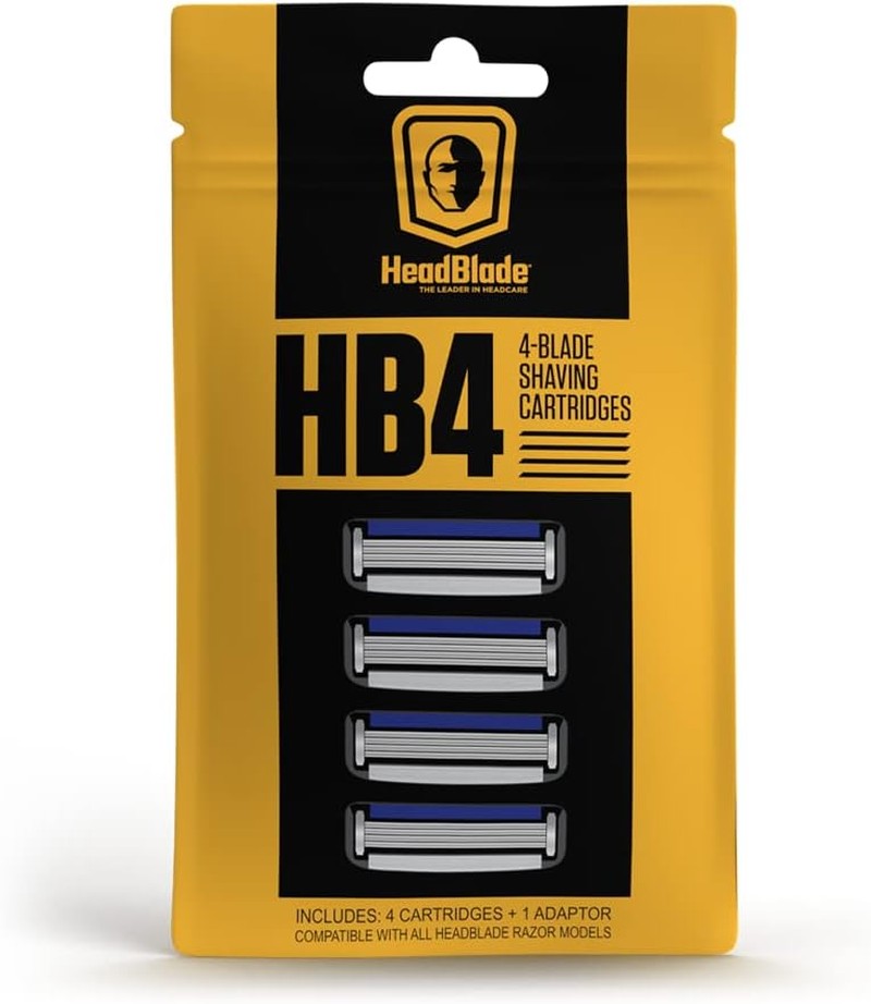 Headblade HB4 Shaving Four Blade Cartridge Refill Set