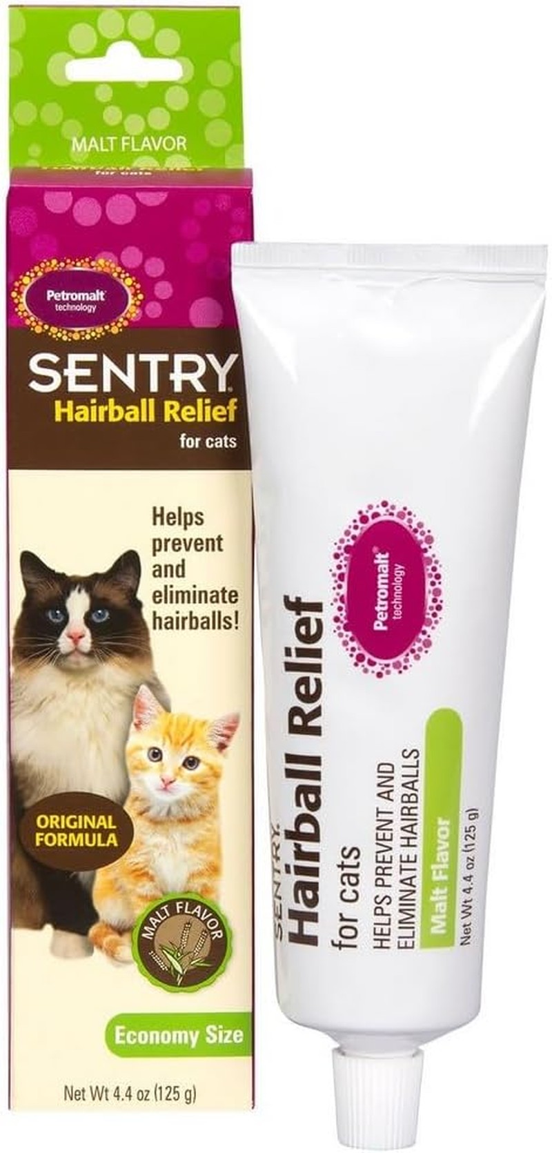 Sentry Hairball Relief for Cats,Malt Flavor,4.4 Ounces