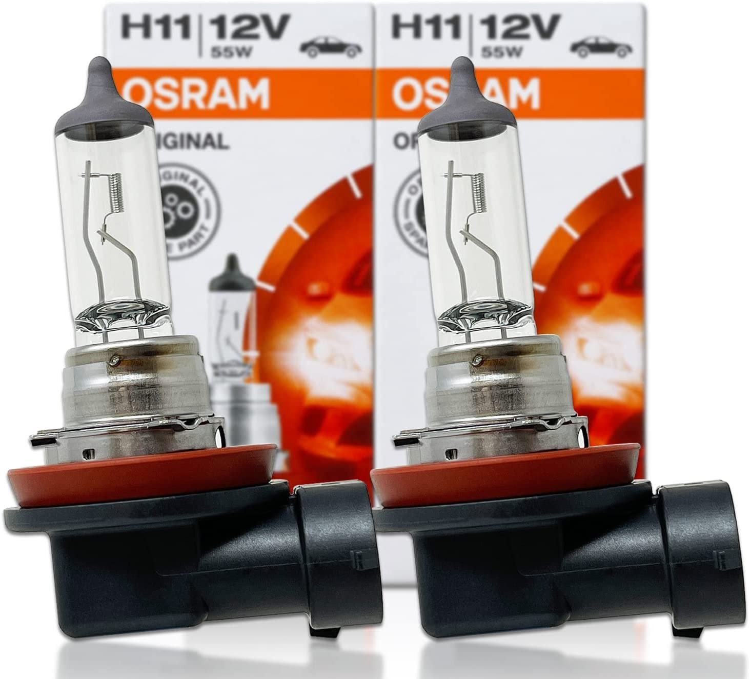 New Series Osram H11 OEM Halogen Headlight Bulbs – 12V 55W 64211L+ (Long Life) Made in Germany | Pack of 2