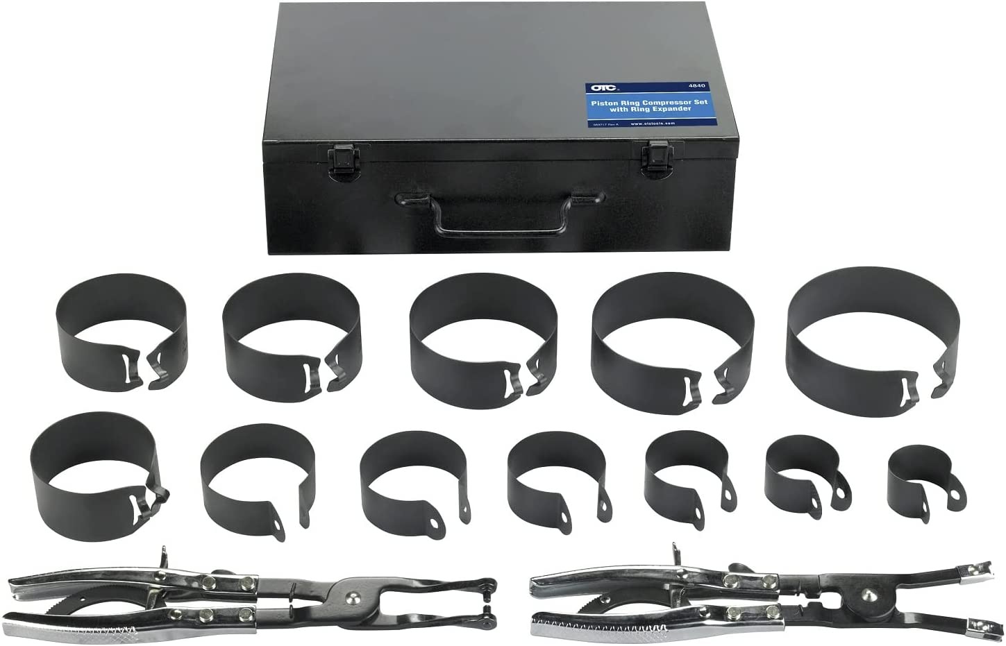 OTC 4840 Piston Ring Compressor Set with Ring Expander Pliers