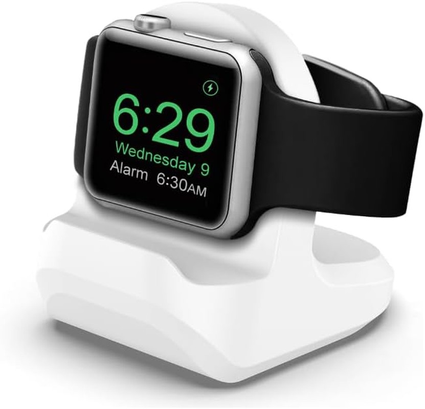 Theapro Charger Stand for Apple Watch Series 8/Se2/7/6/Se/5/4/3/2/1,Watch Ultra, (49Mm,45Mm,44Mm,42Mm,41Mm,40Mm,38Mm), Durable TPU Non-Slip Stable Charging Dock Station Base for Iwatch 8/7/6 (White)