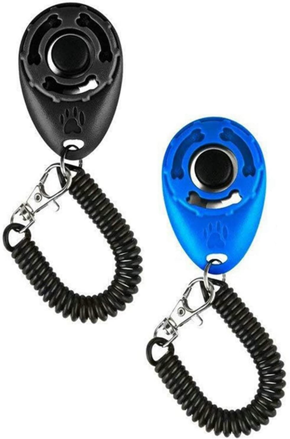 2 Pack Dog Training Clickers with Wrist Strap, Pet Training Clickers for Cats Puppy Birds Horses, Durable & Lightweight Behavioral Training Tools