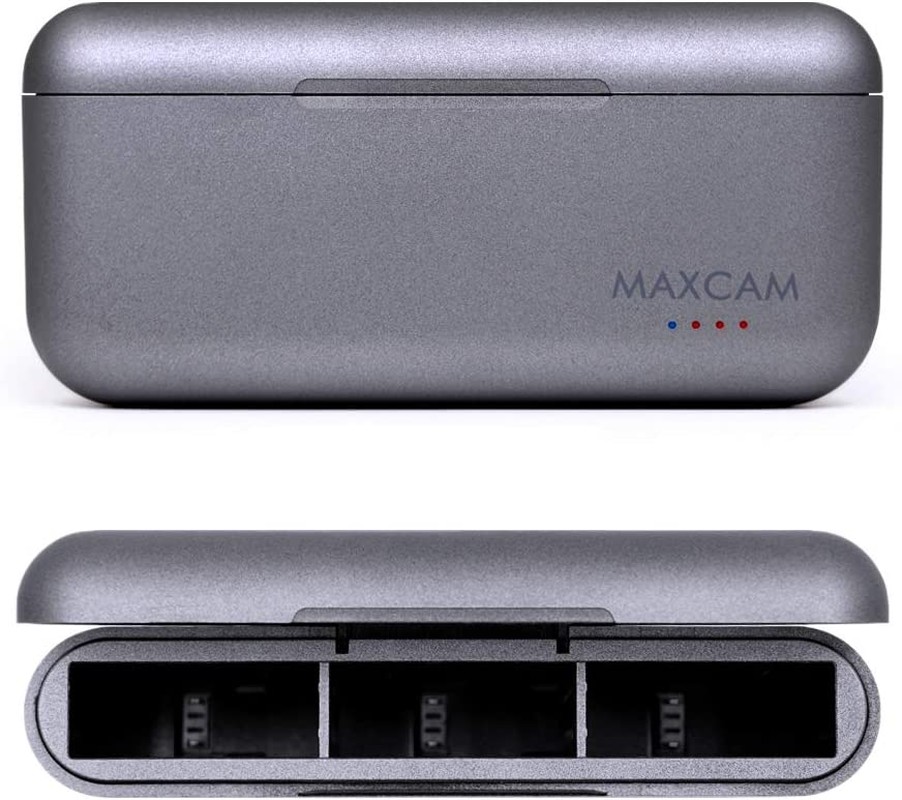 MAXCAM Power Triple Battery Charger for Gopro HERO8 Black / HERO7 Black / HERO6 Black / HERO5 Black