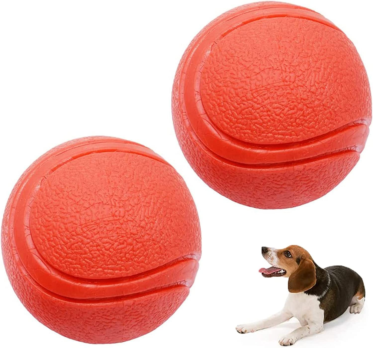 2-Pack Solid Rubber Dog Balls,Dog’S Solid Rubber Bouncy Ball Bite Resistant and Indestructible Dog Training Ball,Pet Solid Rubber Bouncy Ball