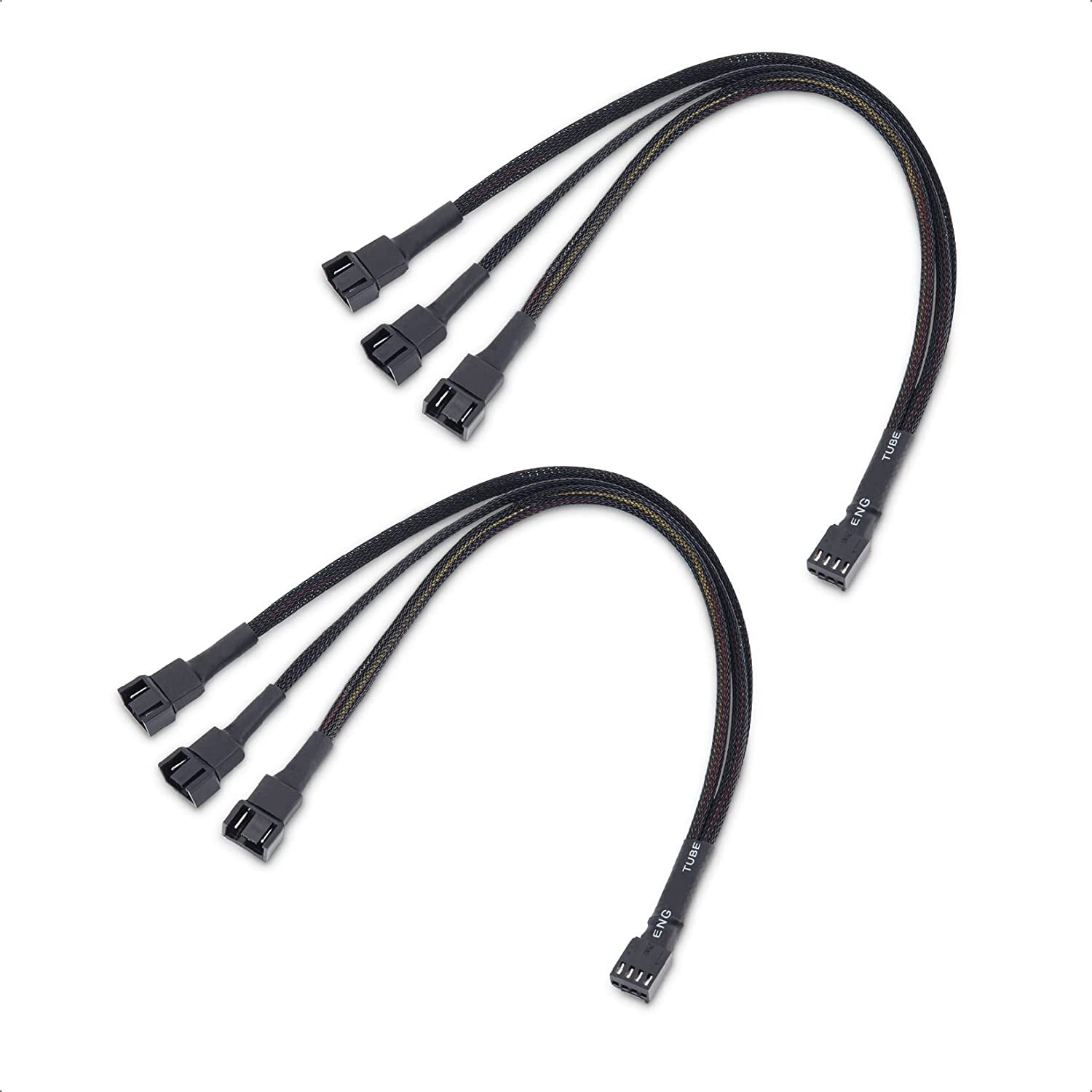 Cable Matters 2-Pack 3 Way 4 Pin PWM Fan Splitter Cable – 12 Inches