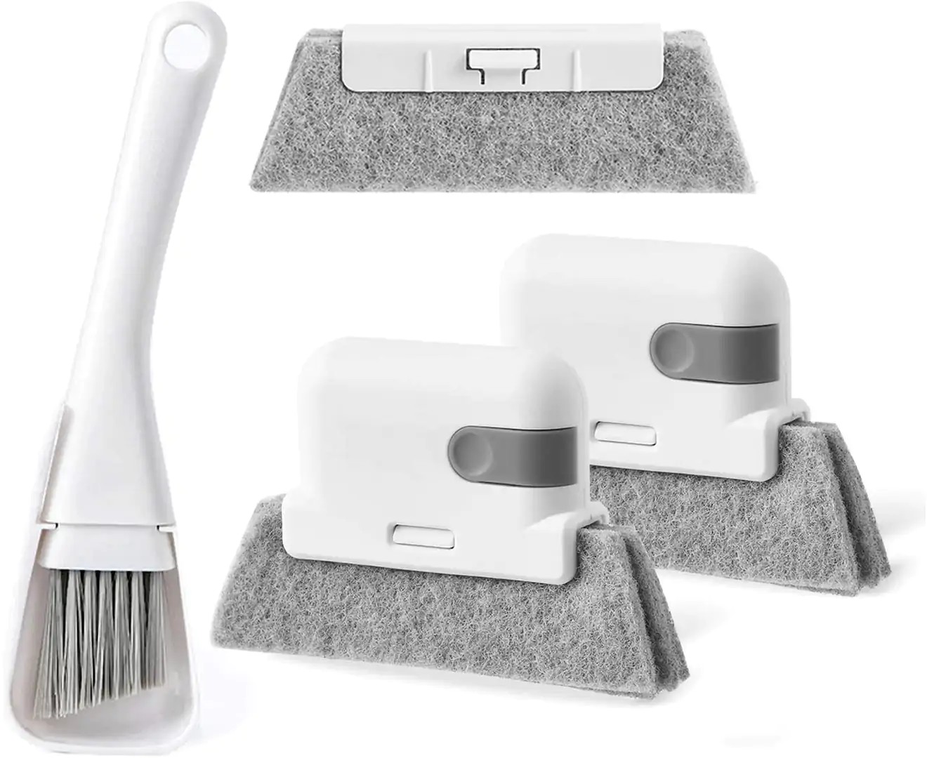 Cleaning Window Brush with Crevice Brush,Window Sill Cleaner Tool-4Pcs