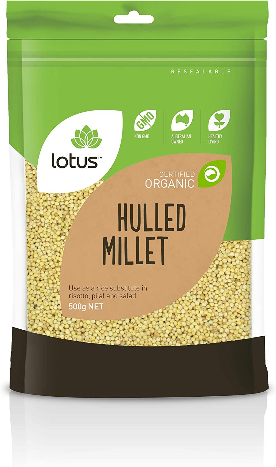 Lotus Organic Hulled Millet 500 G, 500 G