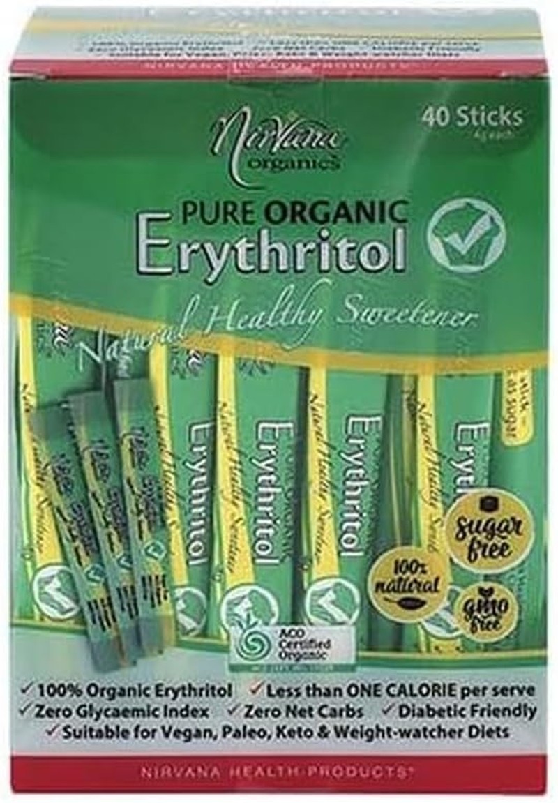 Nirvana Organics Erythritol Organic 40 Sachets 4 G