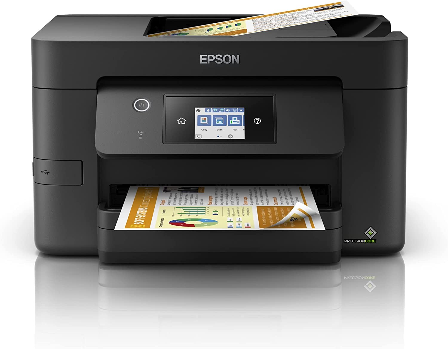 Epson Workforce Pro WF-3825 Multifunction Printer, Black, C11CJ07502