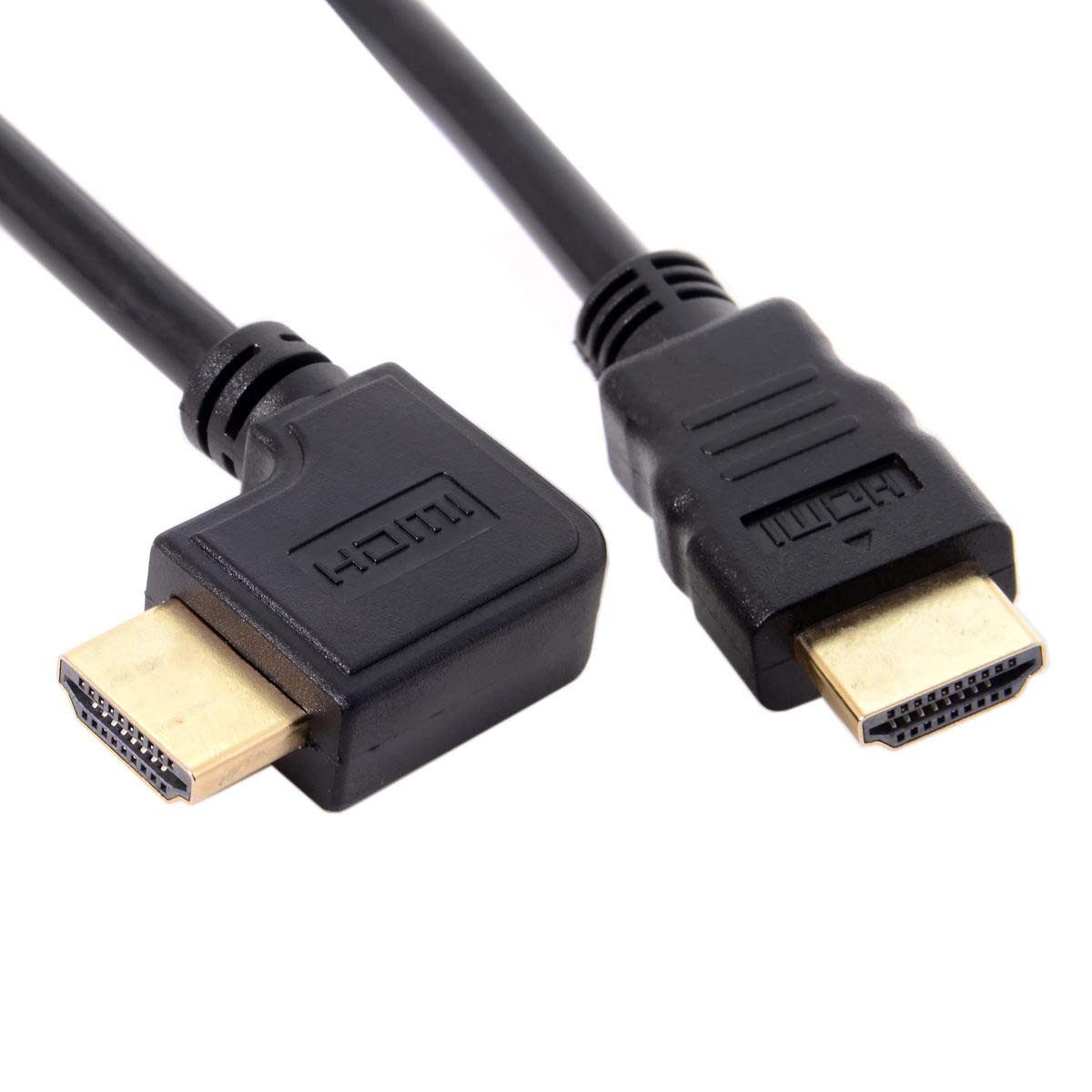 JSER 90 Degree Left Angled Type HDMI 1.4 Male to HDMI Male Cable Support 3D & Ethernet 50Cm (Left Angle)