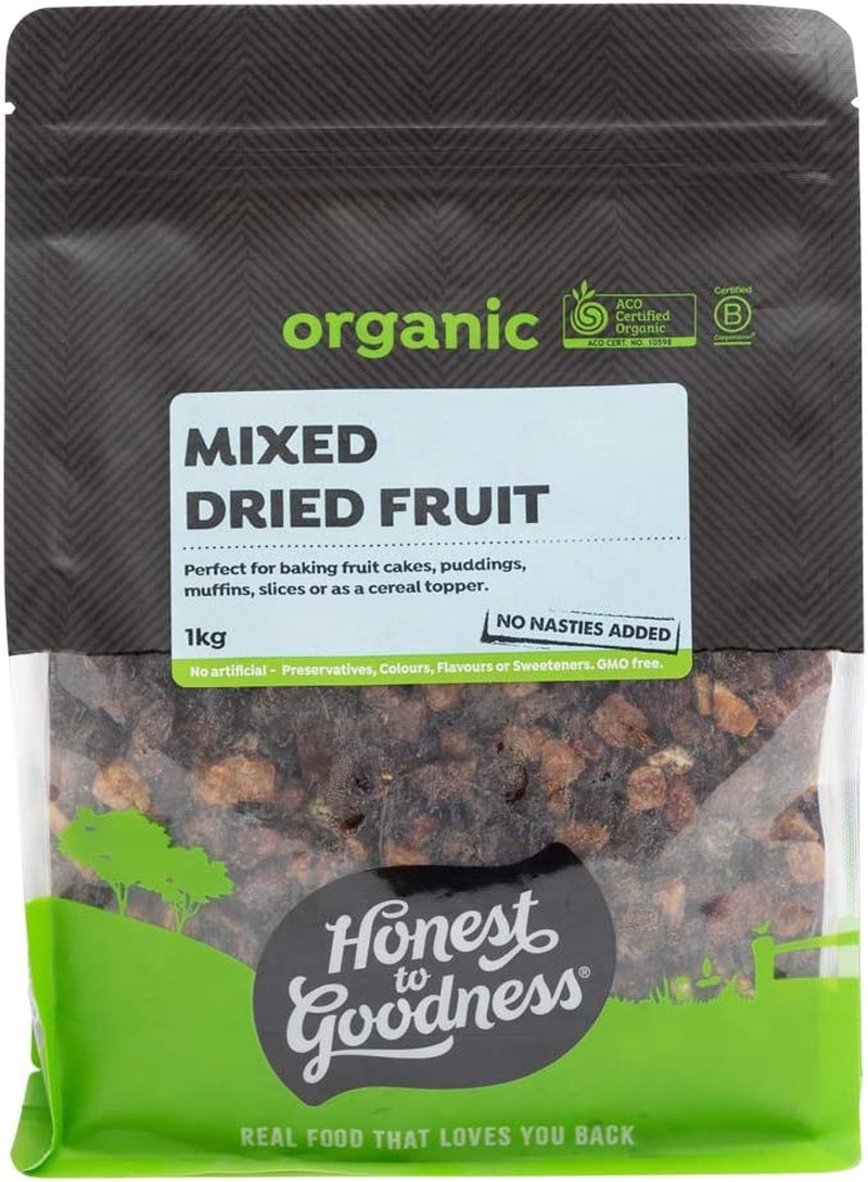 Honest to Goodness Organic Mixed Dried Fruit, 1Kg