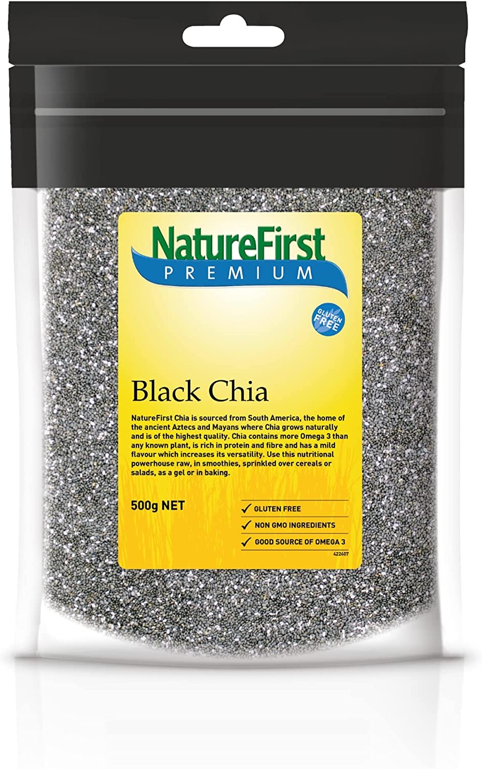 Naturefirst Black Chia Seeds, 500 G