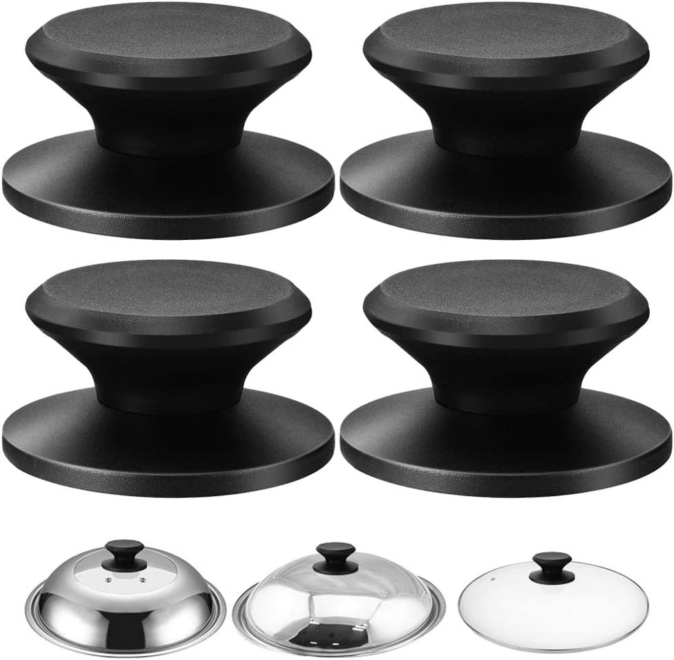 4 Pcs Pot Lid Knobs,Sonku Universal Kitchen Cookware Lid Replacement Holding Handle Knobs Used for Casserole Kettle Cover Glass Saucepan Lid Pot