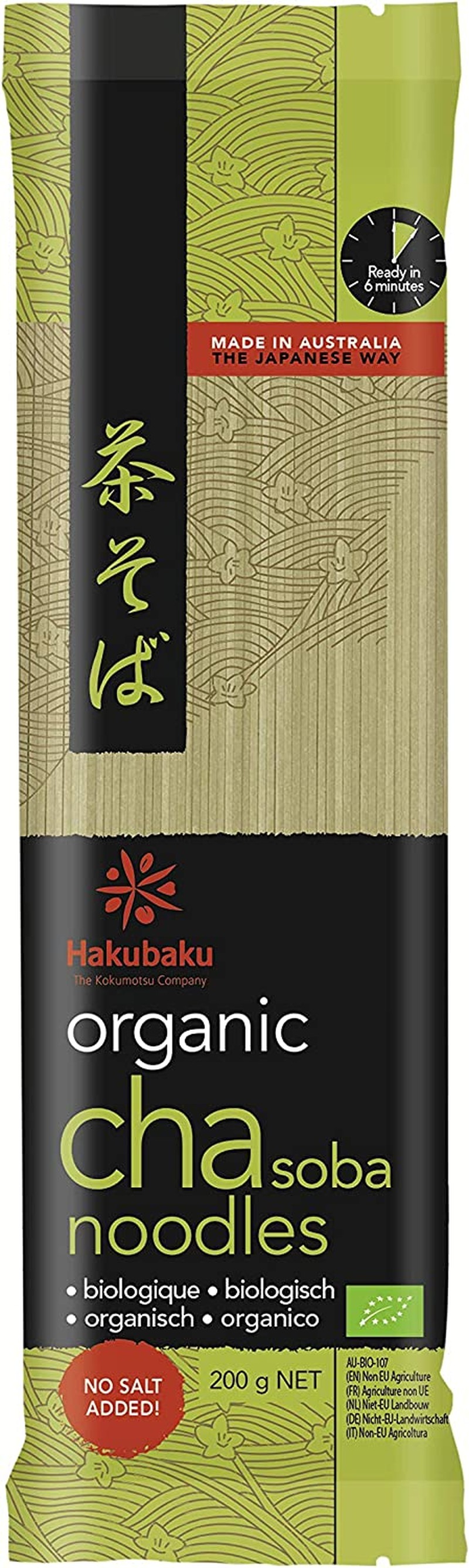 Hakubaku Organic Cha Soba Noodle, 200 G