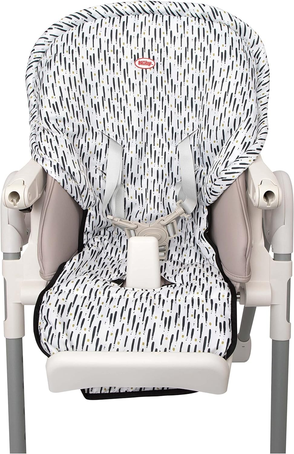 Nuby High Chair Cover Protecting from Spills and Crumbs, Water Resistant, Brush Strokes Print