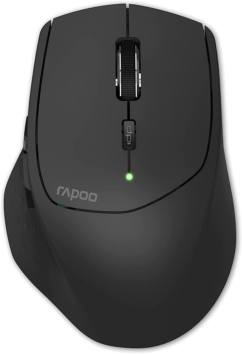 RAPOO MT550 Multi Device Wireless Mouse, Bluetooth 5.0/3.0 and 2.4Ghz Tri-Mode Connection, Support 4 Devices,6 Programmable Buttons, 4 DPI Optical Mice for Laptop, Macbook, PC, Windows, Tablet