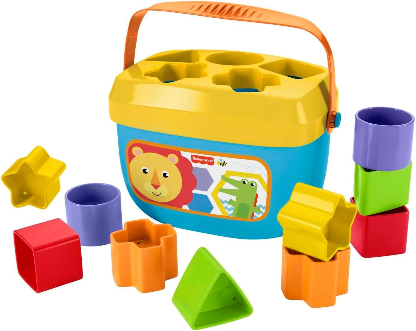 Fisher-Price Stacking Toy Baby’S First Blocks Set of 10 Shapes for Sorting Play for Infants Ages 6+ Months