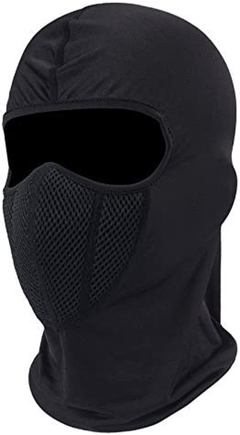 Nomel Ski Motorcycle Cycling Balaclava Full Face Mask Neck Scarf Windproof Outdoor AU (Black) A43