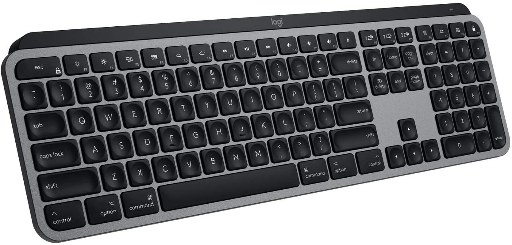 Logitech MX Keys Advanced Wireless Illuminated Keyboard for Mac, Backlit LED Keys, Bluetooth,Usb-C, Macbook Pro,Macbook Air,Imac, Ipad Compatible, Metal Build