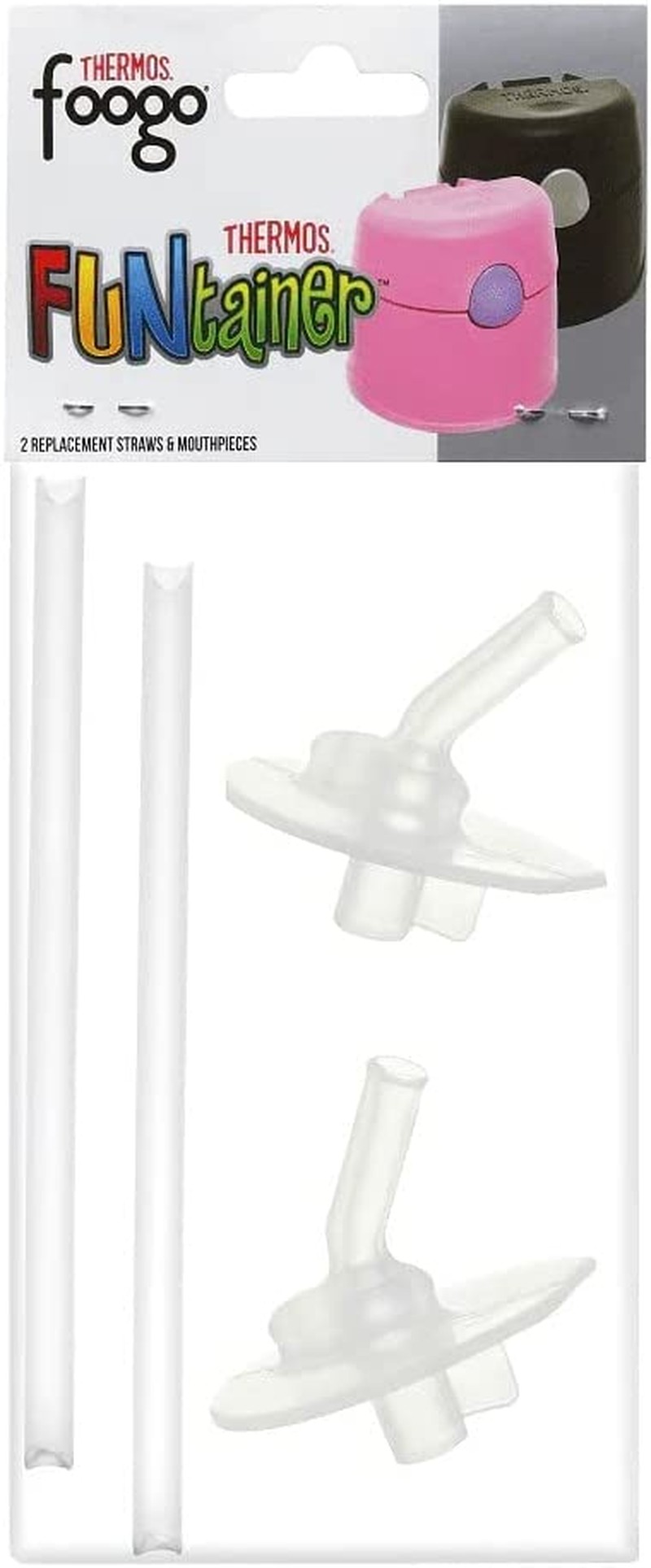 Thermos Funtainer Mouthpiece and Straw Set, Clear, F400RP