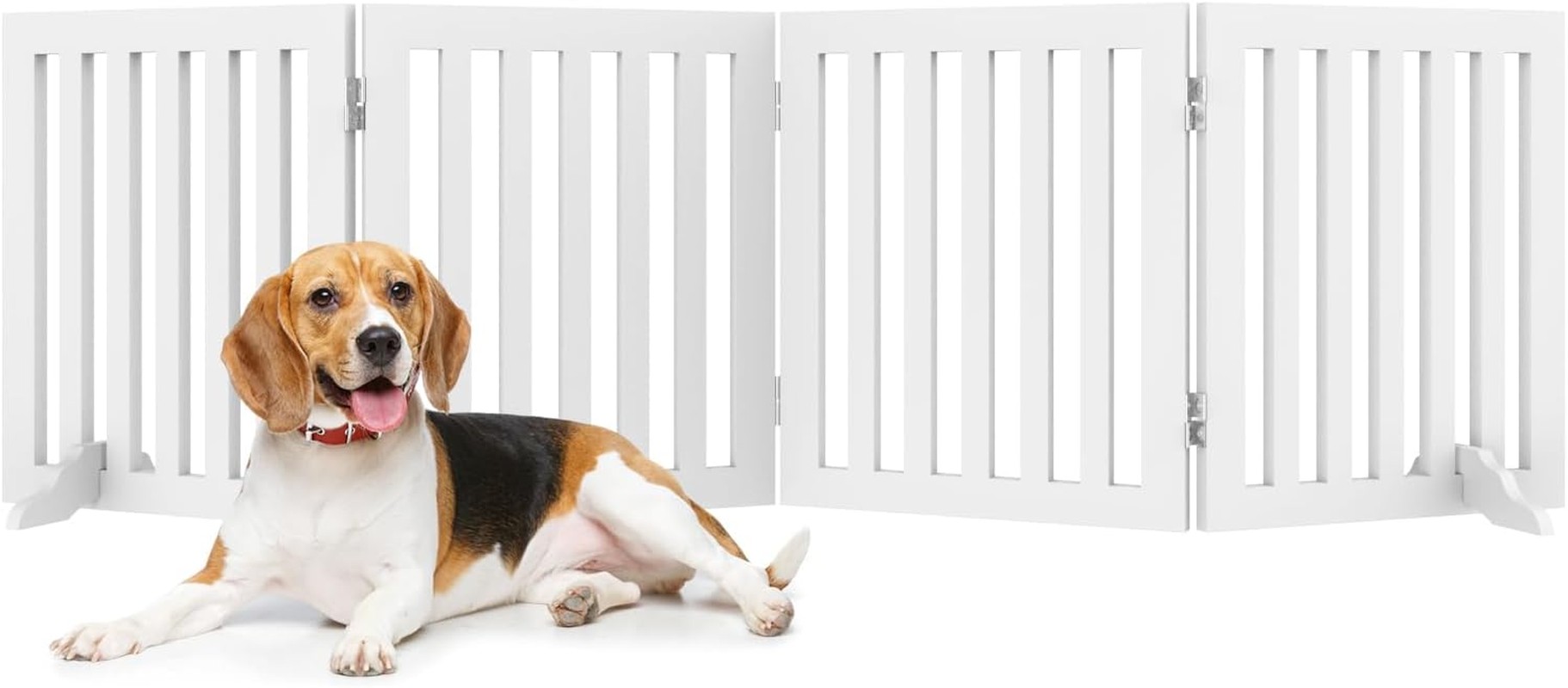 Advwin Freestanding Pet Gate,Wooden Dog Gate for Doorways,Dog Gate for Stairs,Pet Barrier Indoor Gate Safety Fence 188X61Cm