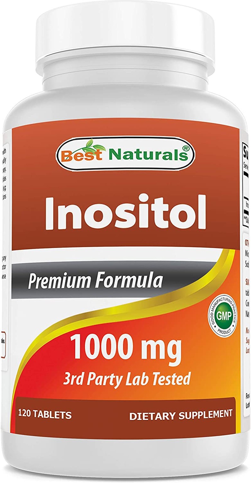 Best Naturals Inositol 1000Mg 120 Tablets – Also Called Vitamin B8