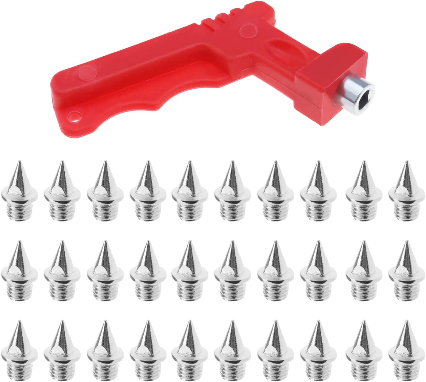 30PCS 7Mm Track Shoe Spikes with Spike Wrench Replacement Steel Spikes for Sports Shoes Long Jump Track and Field Sprint