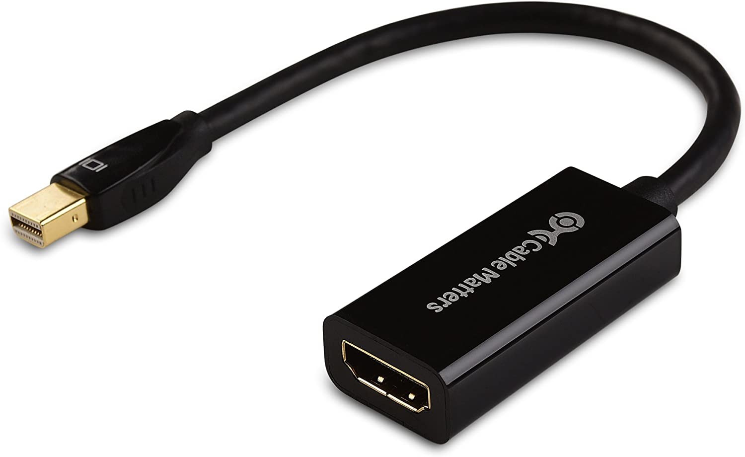 Cable Matters Mini Displayport to HDMI Adapter (Mini DP to HDMI) in Black – Thunderbolt and Thunderbolt 2 Port Compatible