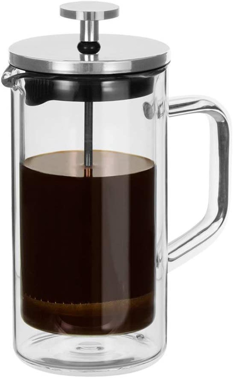 Avanti Capri Double Wall Coffee Plunger, 2 Cup/350 Ml Capacity, Clear (14867)