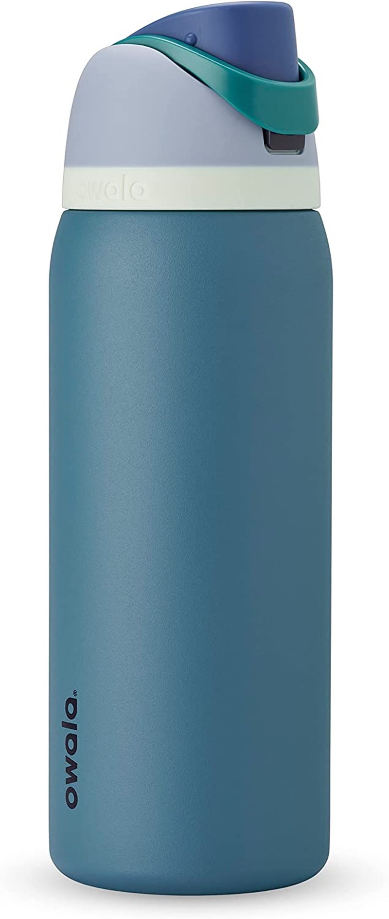 Owala Freesip Insulated Stainless Steel Water Bottle with Straw for Sports and Travel, Bpa-Free, 40-Oz, Blue/Teal (Denim)