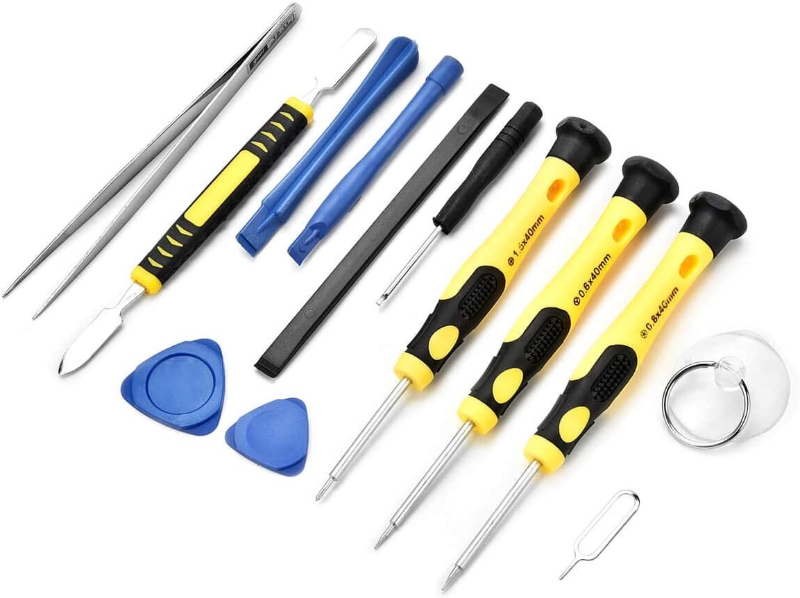 Cellphone Repair Tool Kit for Iphone 4, 5, 5S, 5C, 6, 6S, 7, 8, 8 Plus, Ipad, Ipod, Samsung Galaxy, Note/Precision Screwdriver Opening Pry Tools Fix Iphone Screen, Battery by NIDAYE