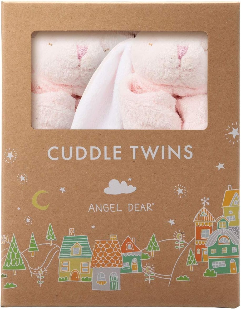 Angel Dear Cuddle Twins Blankie, New Pink Bunny