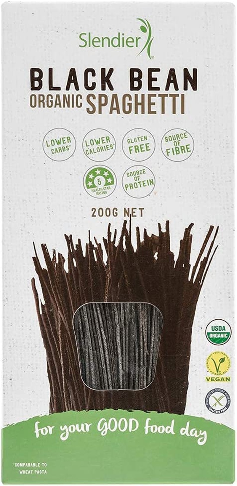 Slendier Organic Black Bean Spaghetti 200G