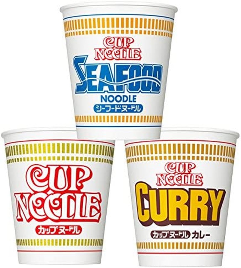 Nissin Japanese Cup Noodle – Instant Ramen Noodles – Soy Sauce, Seafood, Curry – 10P Set from Japan