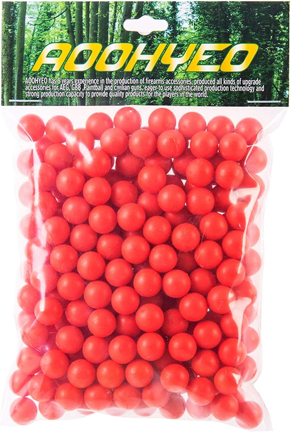 AOOHYEO Paintballs .43Cal Rubber Ball – Reusable 0.43 Caliberl Riot Solid Soft Rubber Paint Balls Non-Lethal Indoor Training Outdoor Combat Shooting Recyclable Paint Balling Guns Ammo