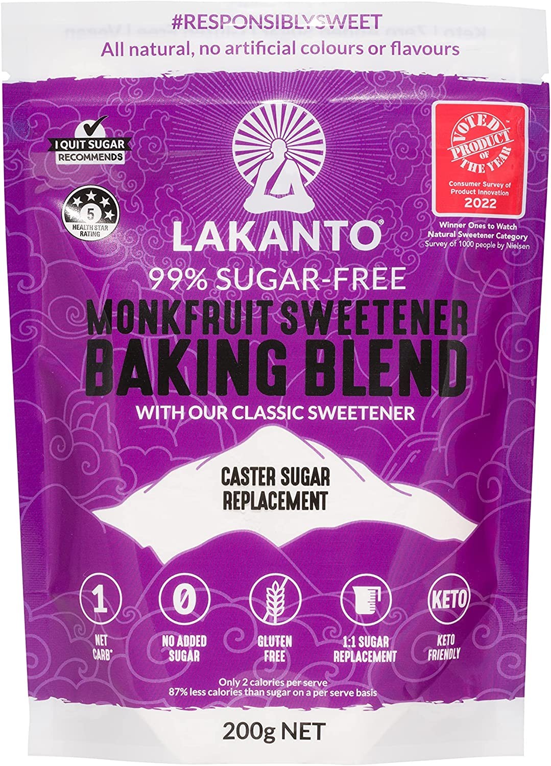 Lakanto Baking Blend Classic Monkfruit Sweetener, 200 G, Classic