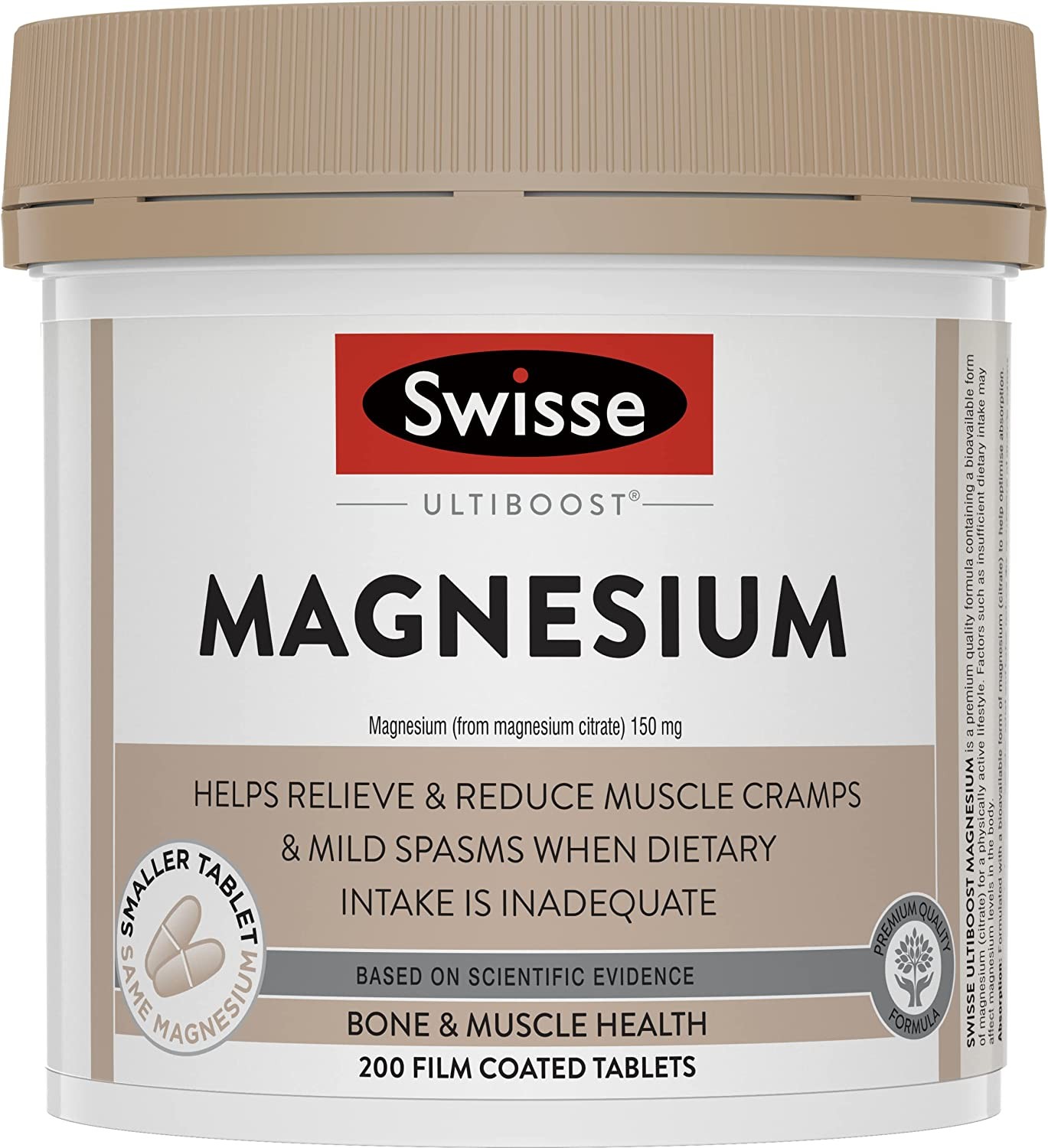 Swisse Ultiboost Magnesium | Helps Maintain a Healthy Nervous System & Muscle Function | 200 Tablets