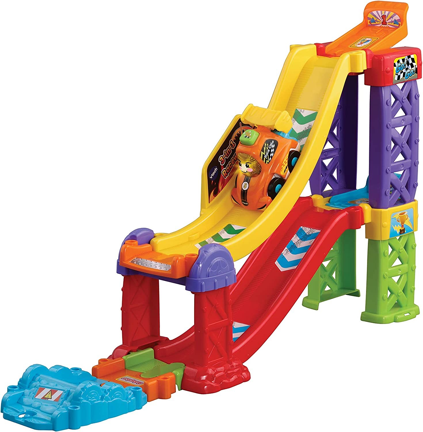 Vtech Toot-Toot Drivers 3-In-1 Raceway – Interactive Race Tracks for Kids – 527503 Multicolour