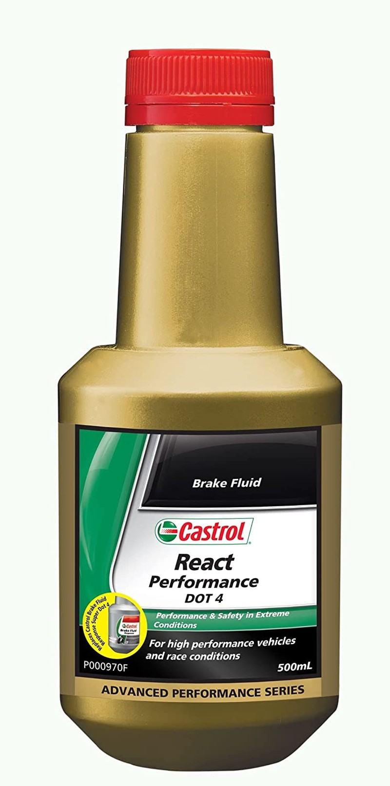 Castrol React Performance DOT 4 Brake Fluid 500Ml