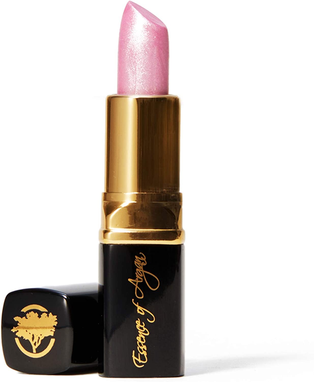 Essence of Argan Moisturizing Pink Lipstick – Enriched with 100% Pure Organic Argan Oil, Shea Butter – Voluptuous Sexy Lips – Sunscreen, Hydration & Nourishing – Long Lasting Lip Balm – Pink Luster