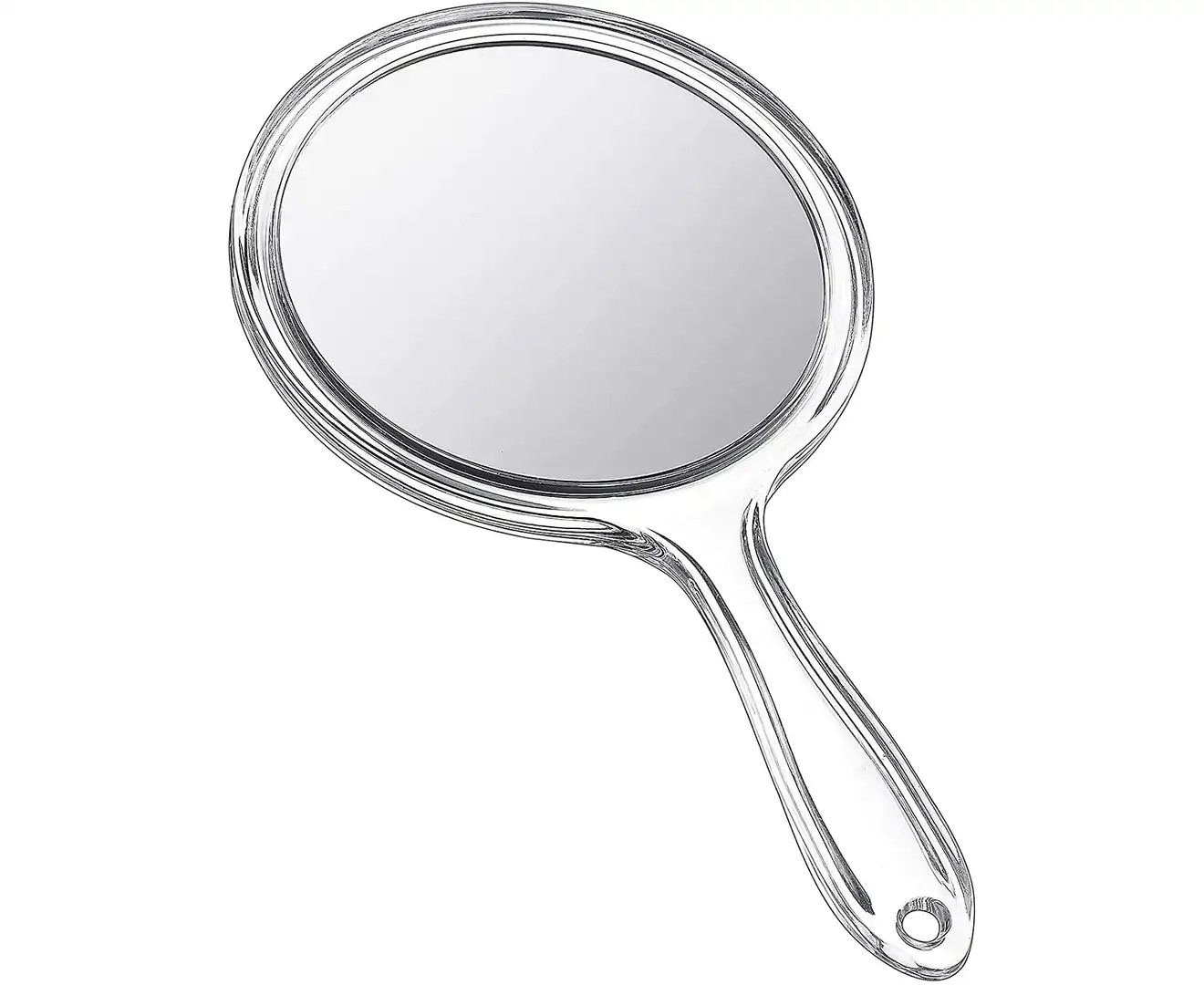 Hand Mirror Double-Sided Handheld Mirror 1X/ 2X Magnifying Mirror